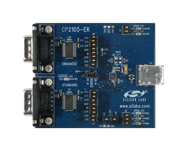CP2105EK EVAL KIT, USB TO DUAL UART BRIDGE SILICON LABS