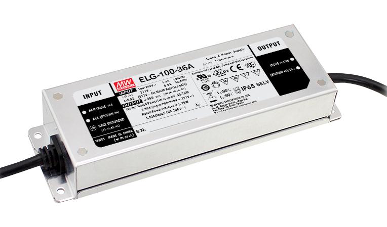 ELG-100-36B LED DRIVER PSU, AC-DC, 36V, 2.66A MEAN WELL