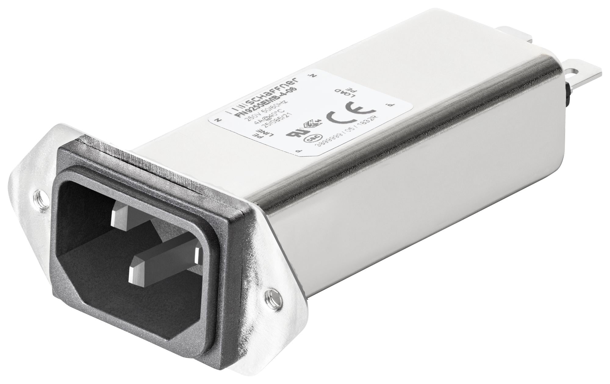 FN9255EMB-6-06 POWER LINE FILTER, 18UH, 6A, 250VAC SCHAFFNER