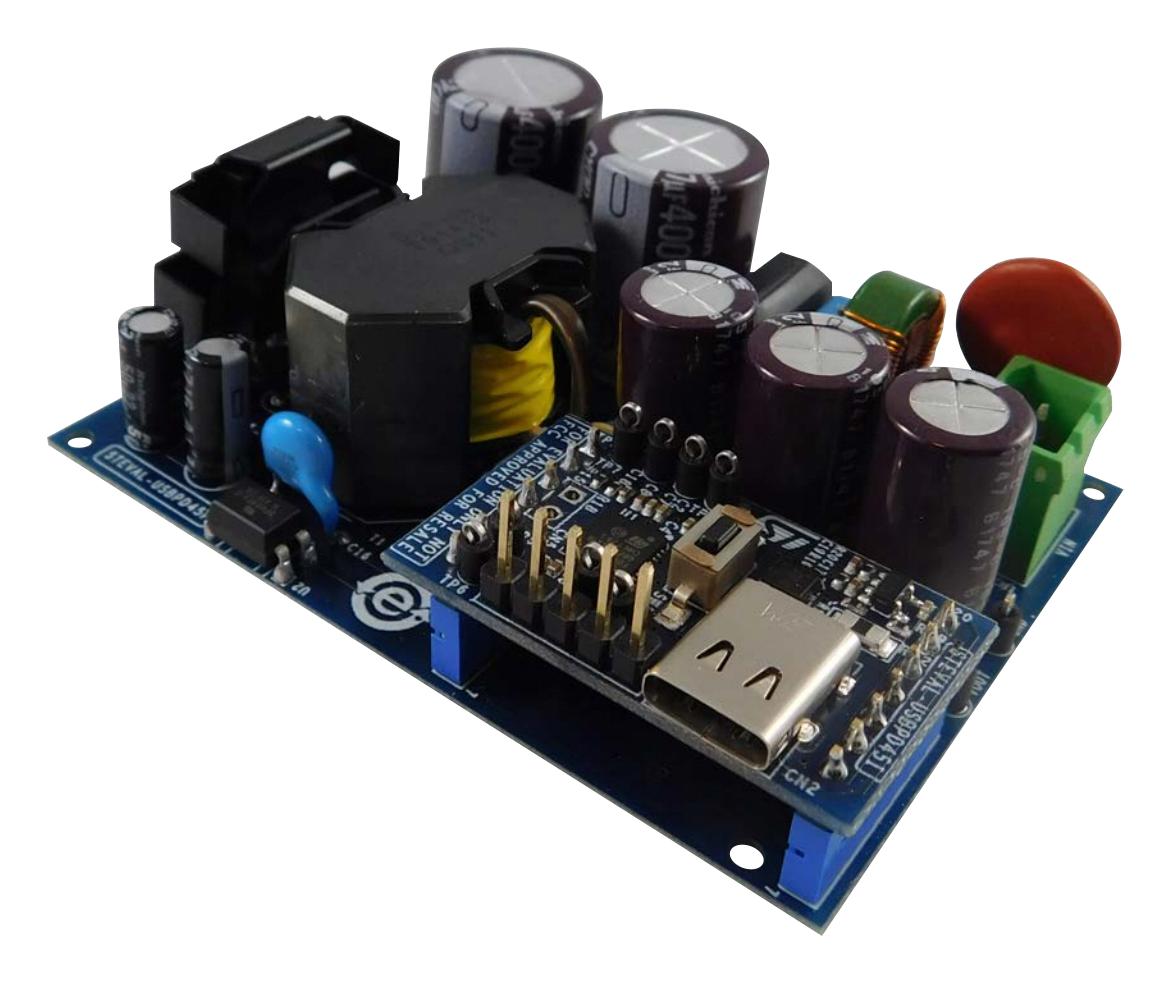 STEVAL-USBPD45C DEV BOARD, USB POWER DELIVERY CTRL STMICROELECTRONICS