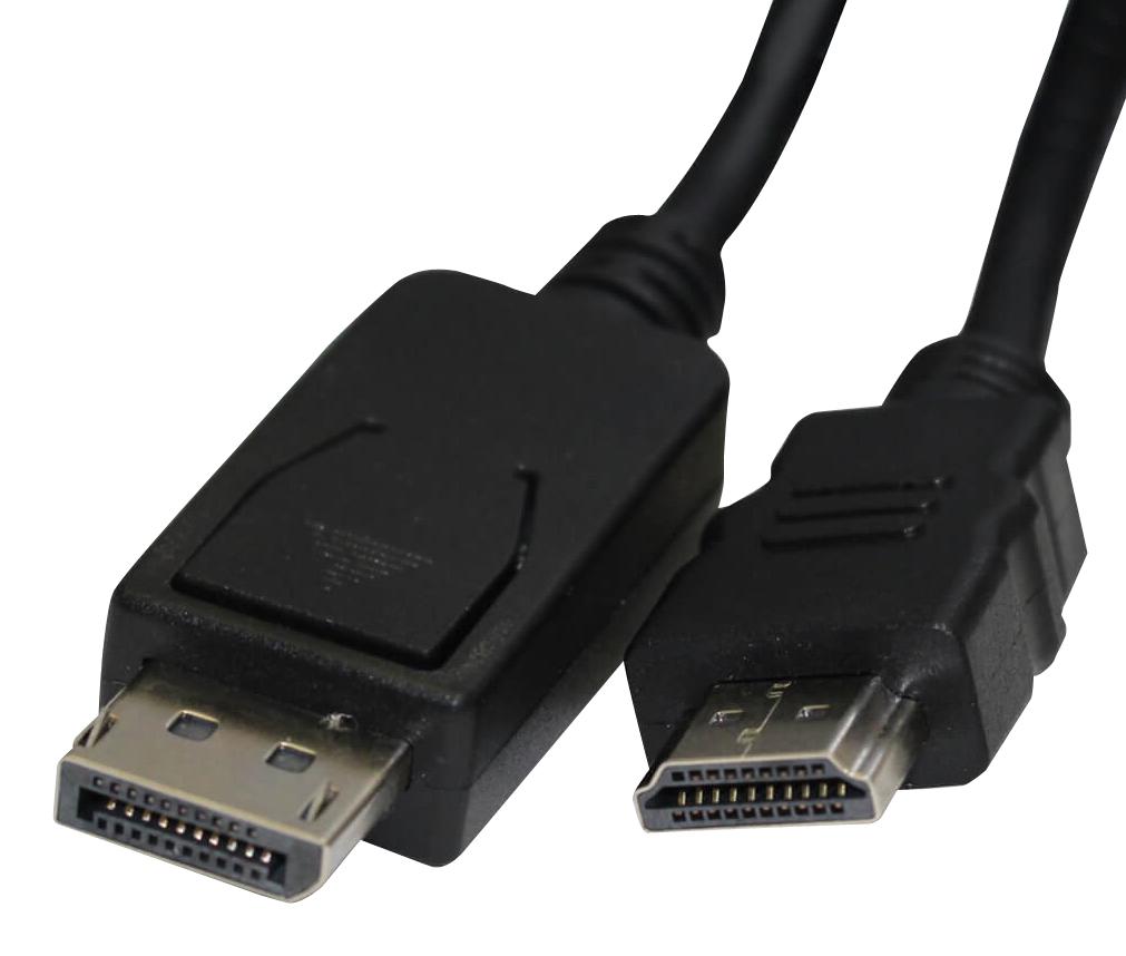 2419-1 CABLE, DISPLAYPORT-HDMI PLUG, 1M VIDEK