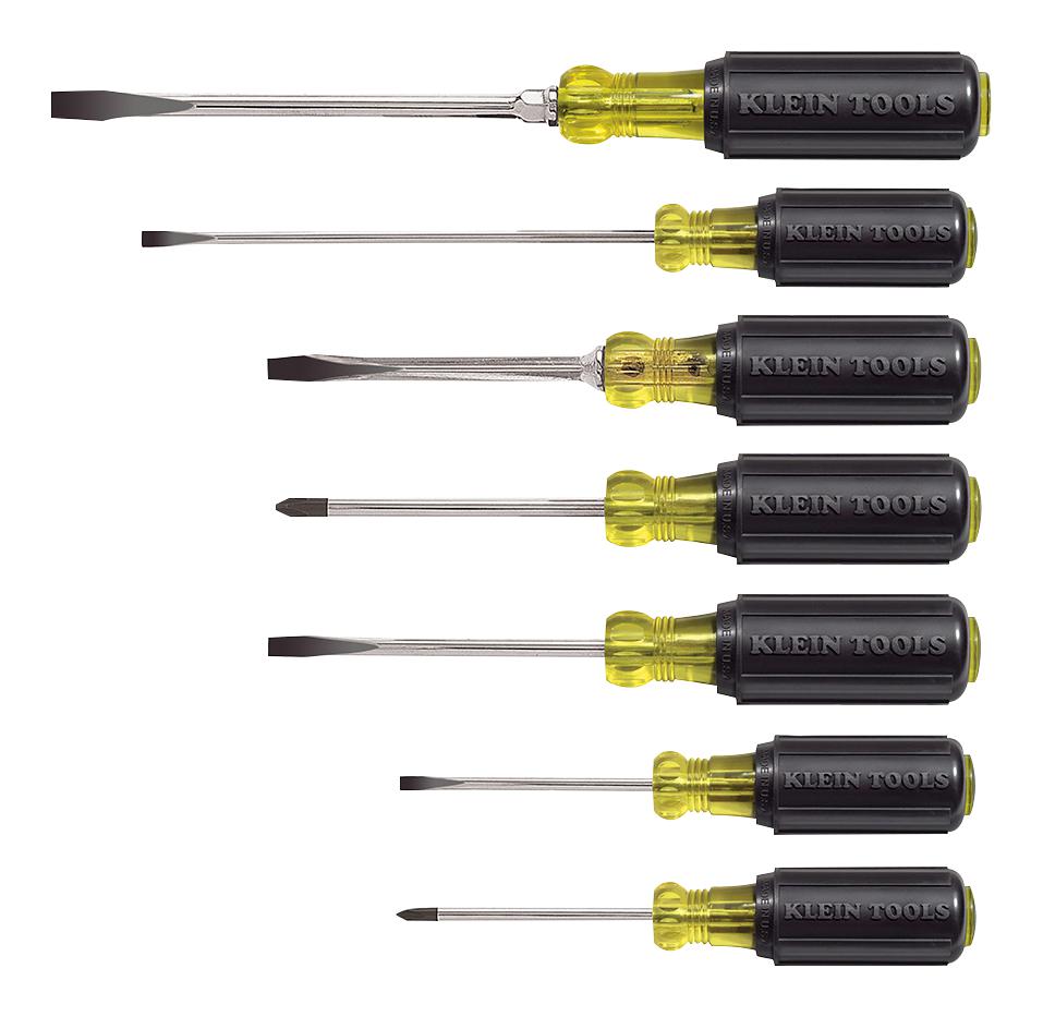 85076 CUSHION-GRIP SCREWDRIVER SET, 7 PC KLEIN TOOLS