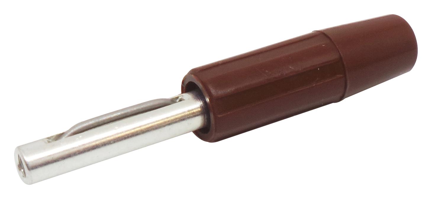 550-0300 CONN, BANANA, PLUG, 10A, SOLDER, BROWN DELTRON COMPONENTS