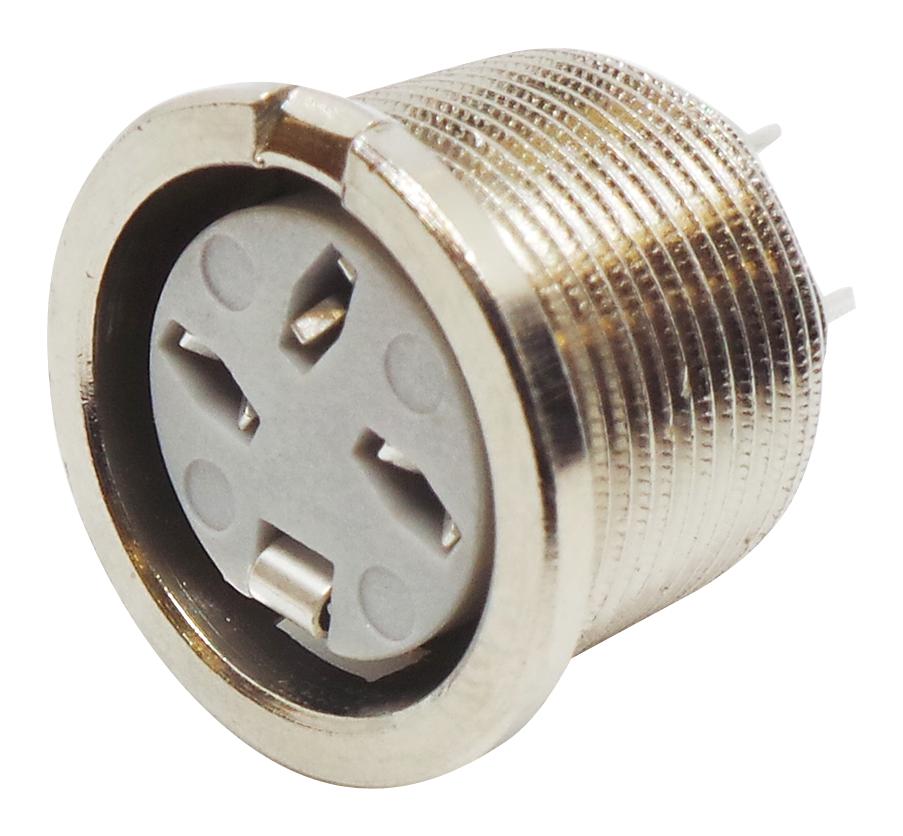 690-0300 DIN AUDIO/VIDEO CONN, JACK, 3POS, PANEL DELTRON COMPONENTS