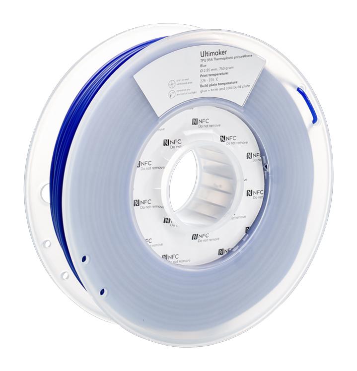 1334 3D PRINTER FILAMENT, TPU, 2.9MM, BLUE ULTIMAKER