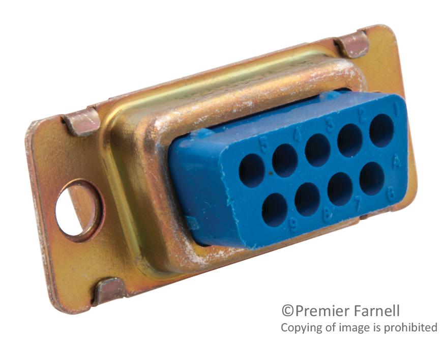 205162-1 D-SUB HOUSING, PLUG, 9POS, STEEL AMP - TE CONNECTIVITY
