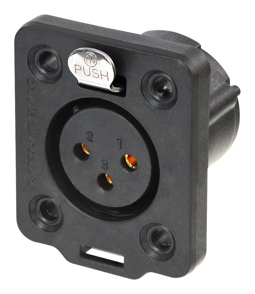NC3FDX-TOP CHASSIS CONNECTOR FEMALE 3POLE TOP NEUTRIK