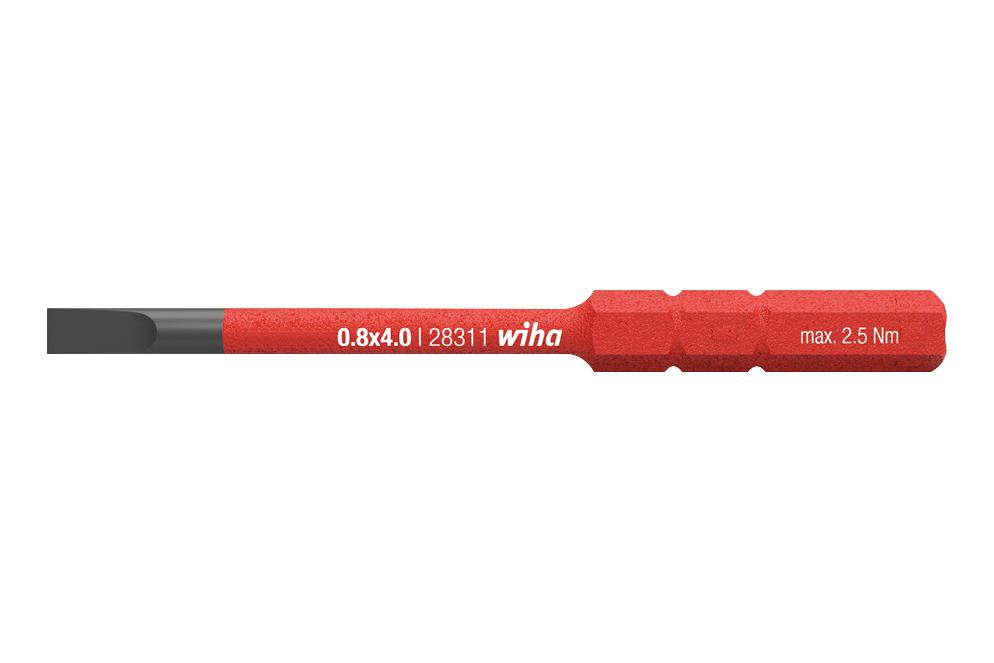 34582 SLOTTED BIT, 6.5MM, 75MM WIHA