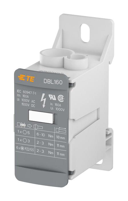 1SNL316010R0000 TB, POWER DISTRIBUTION, 1POLE, 00AWG ENTRELEC - TE CONNECTIVITY