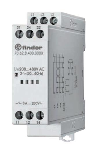 706284000000 PHASE MONITORING RELAY, DPDT, 400V, PANL FINDER