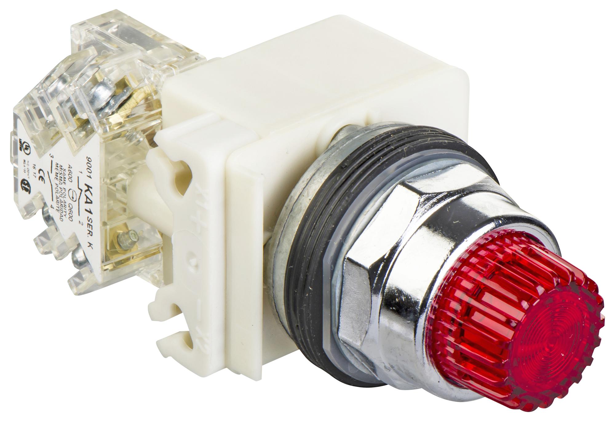 9001K2L35LRRH13 PB SW, ILLUM, SPDT, RED, 10A, 600VAC SCHNEIDER ELECTRIC