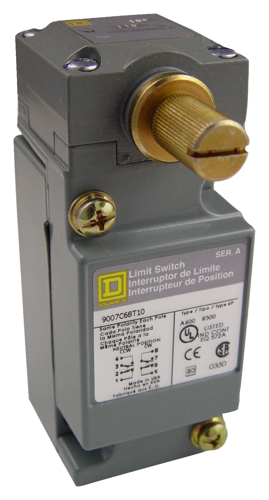9007C68T10 LIMIT SWITCH, DPDT-DB, LEVER ARM SCHNEIDER ELECTRIC