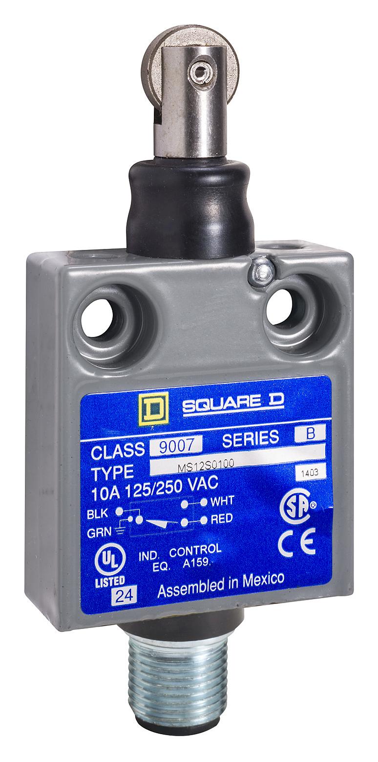 9007MS12S0054 LIMIT SW, ROLLER PLUNGER, SPDT, 3A, 240V SCHNEIDER ELECTRIC