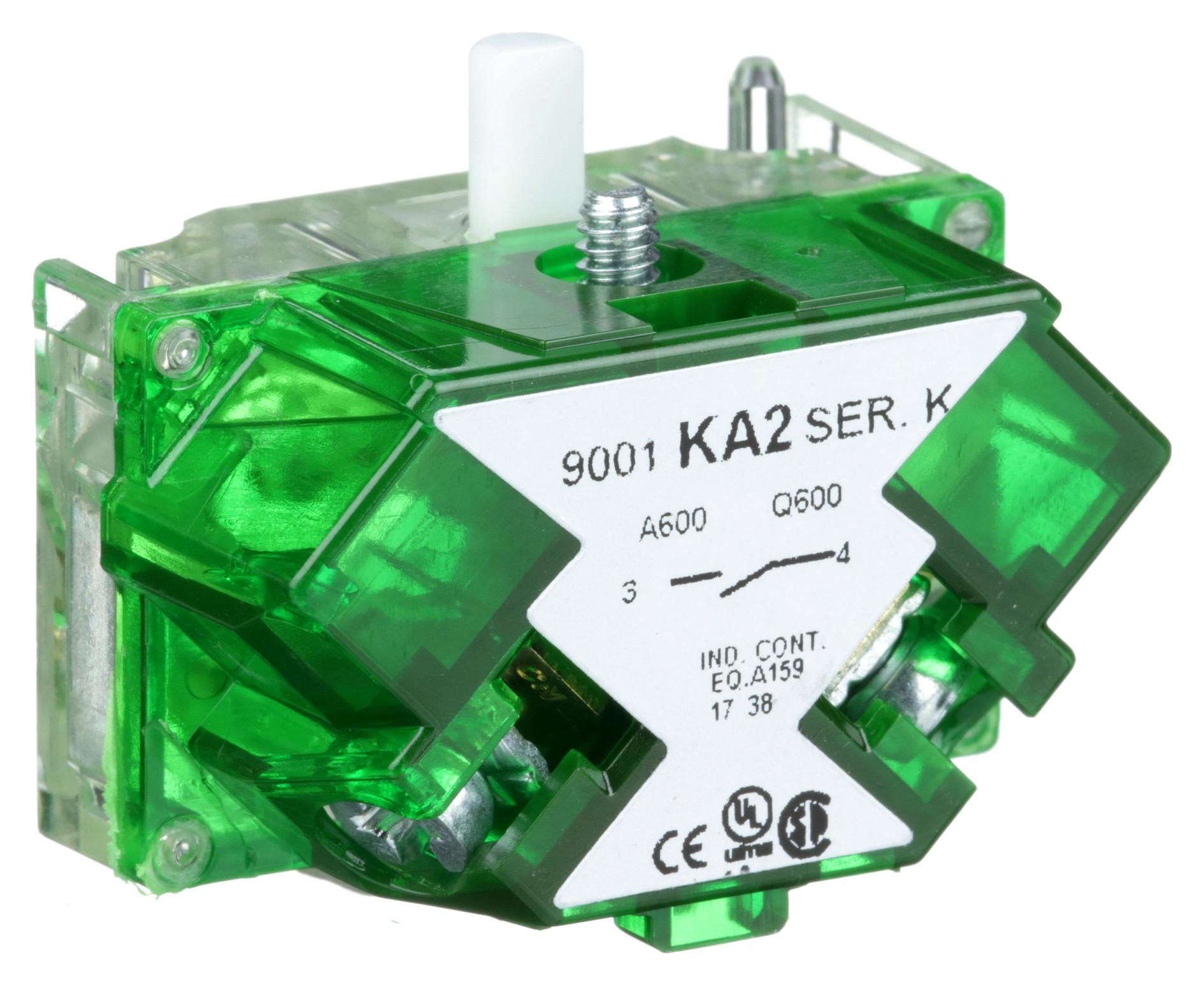9001KA2 CONTACT BLOCK, 600V, 10A, 1POLE SCHNEIDER ELECTRIC