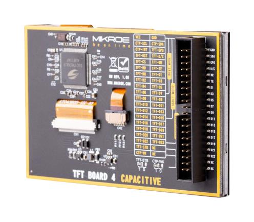 MIKROE-3508 4.3" CAPACITIVE TFT BOARD, FUSION BOARD MIKROELEKTRONIKA