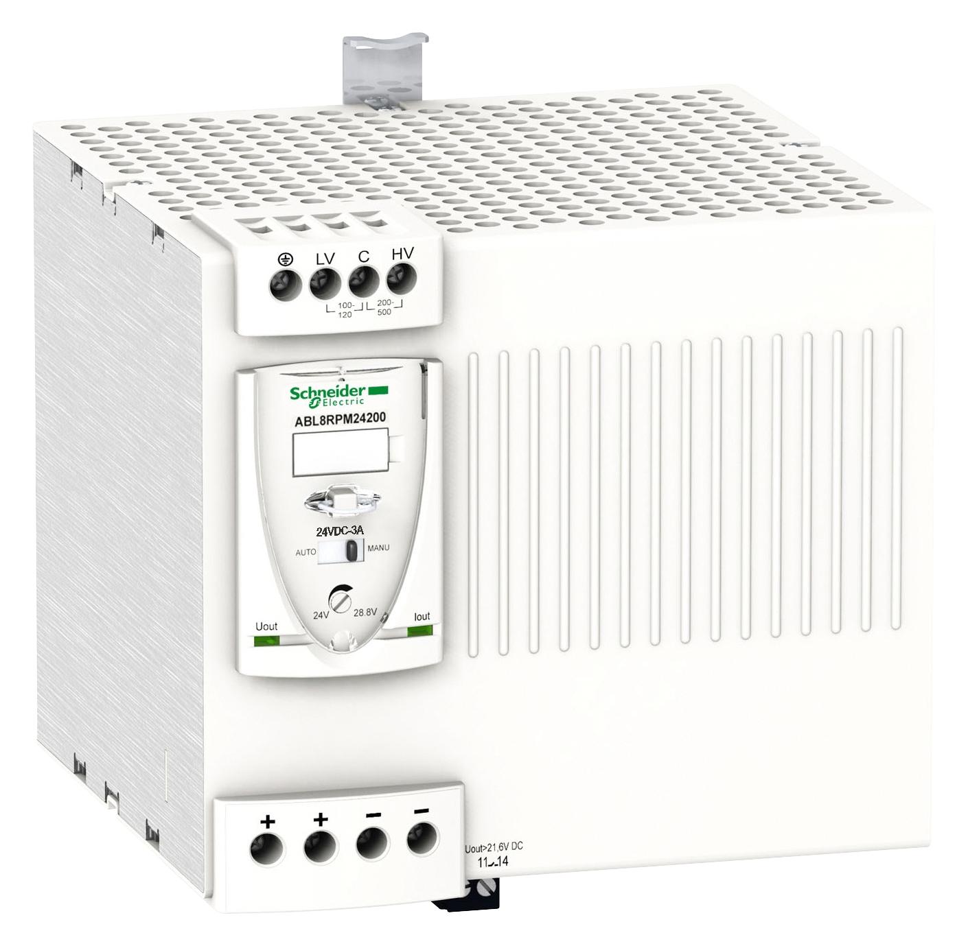 ABL8RPM24200 POWER SUPPLY, AC-DC, 24V, 20A SCHNEIDER ELECTRIC
