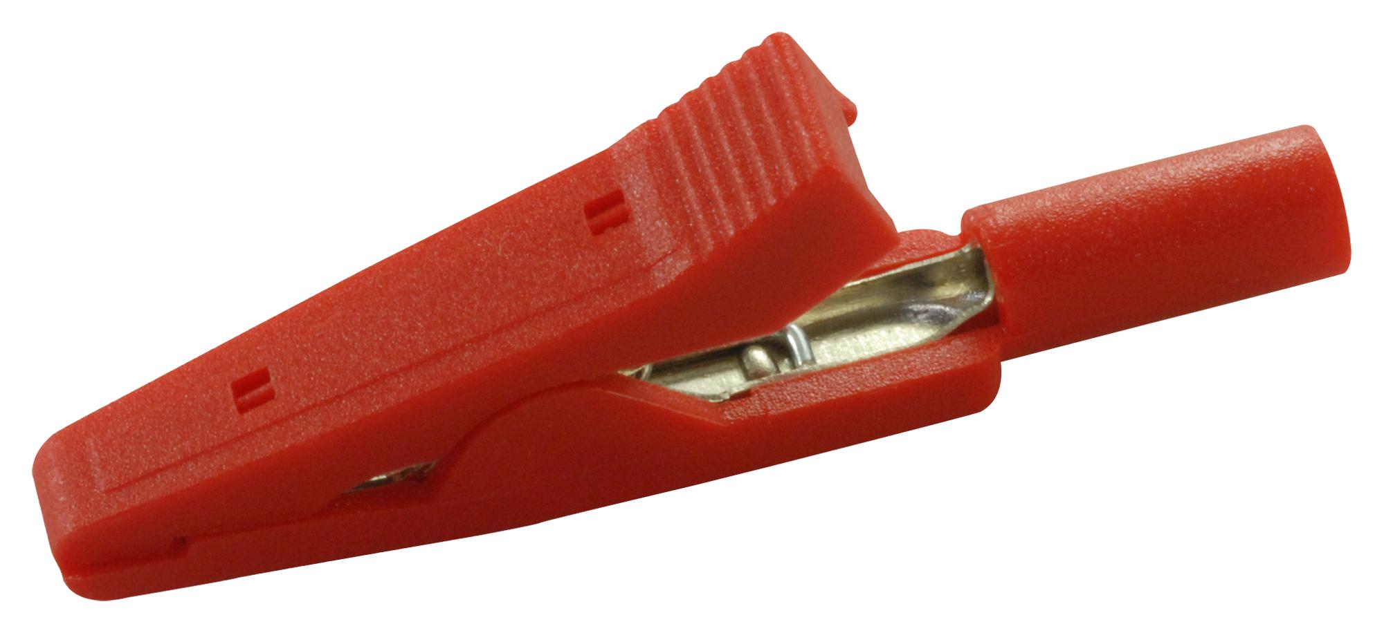 BU-109-2. MINI ALLIGATOR CLIP, 5.56MM, RED, 10A MUELLER ELECTRIC