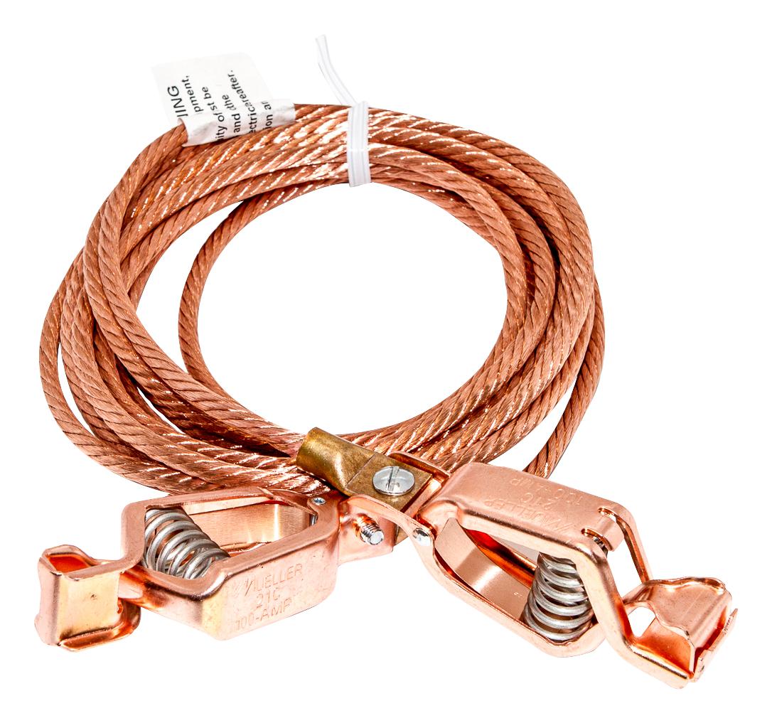 AI-000454-6. GROUND CORD, ALLIGATOR-ALLIGATOR, 1.83M MUELLER ELECTRIC