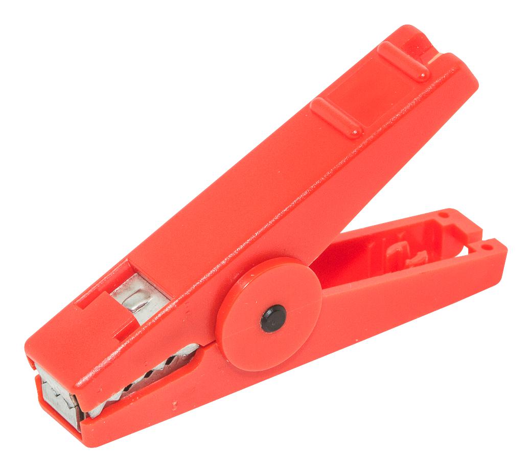 BU-112-2. MINI ALLIGATOR CLIP, 16MM, RED, 30A MUELLER ELECTRIC