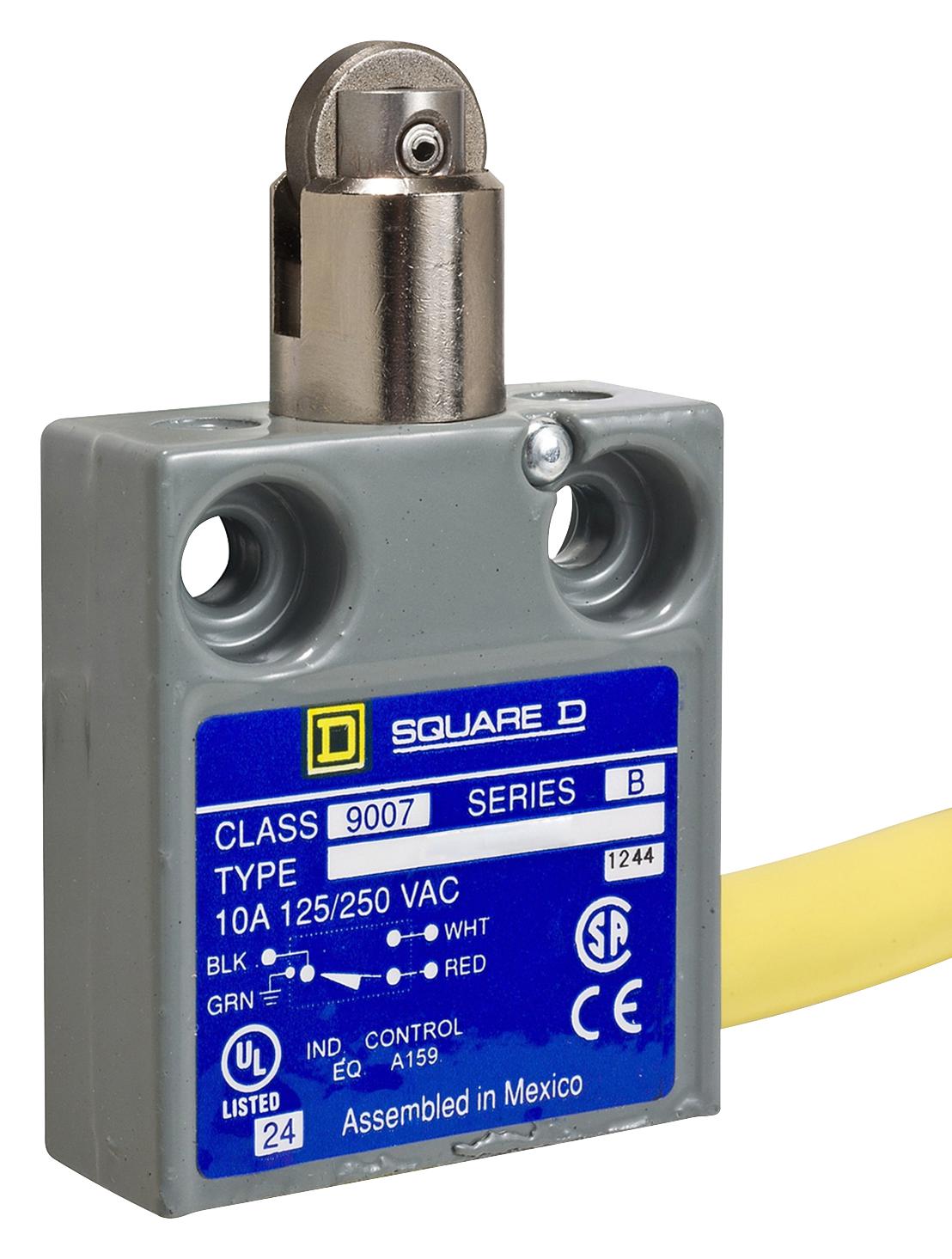 9007MS02S0206 LIMIT SW, ROLLER PLUNGER, SPDT, 6A, 120V TELEMECANIQUE SENSORS