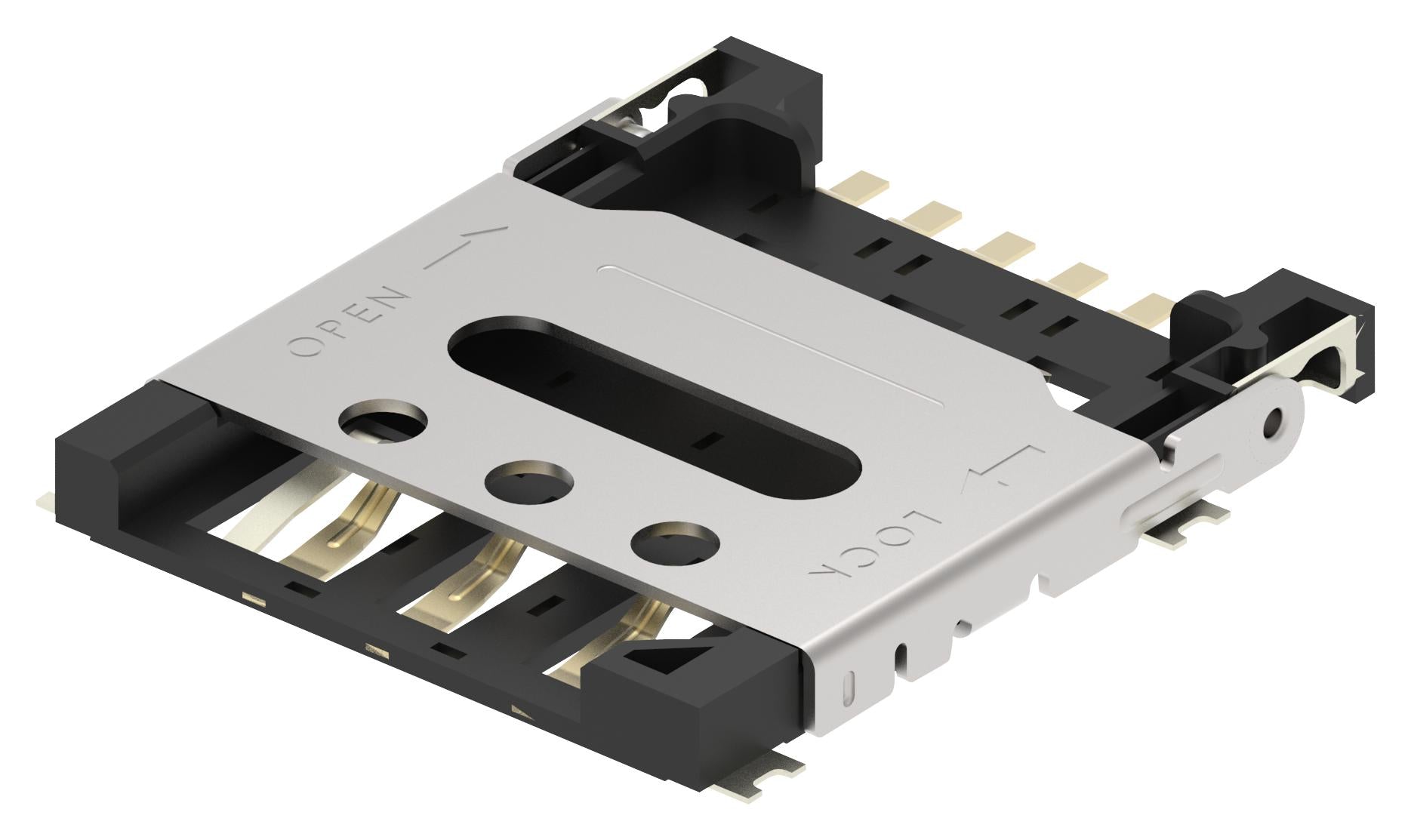 SIM8060-6-1-14-00-A CONNECTOR, NANO SIM, 6POS, GOLD GCT (GLOBAL CONNECTOR TECHNOLOGY)