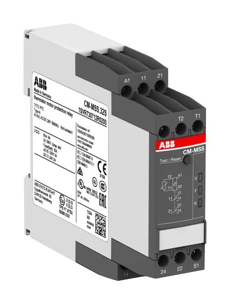 1SVR730712R0200 MOTOR PROTECT RELAY, DPDT, 24VAC/DC ABB