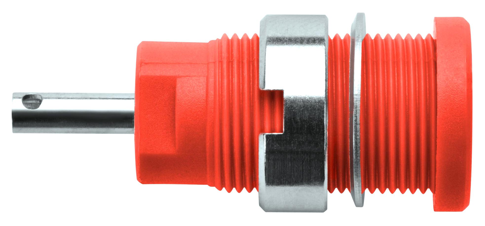 SEB 6525 NI / RT CONN, BANANA, JACK, 10A, RED SCHUTZINGER