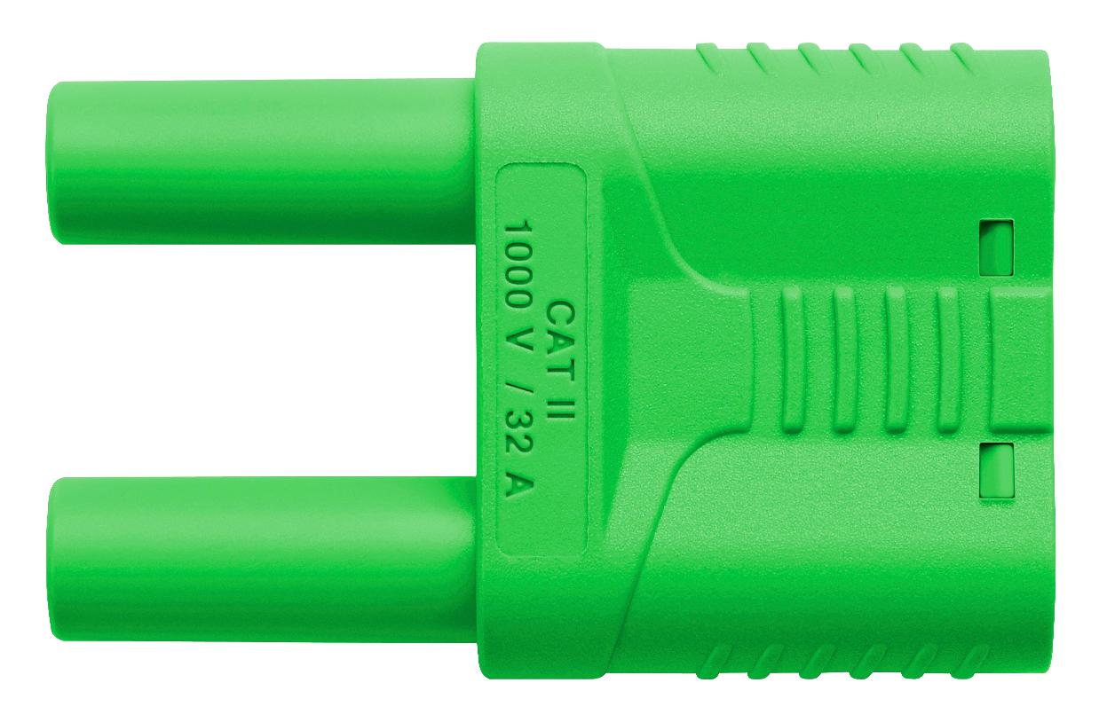 SKURZ 6100 / 19-4 IG 2MB NI / GN CONN, BANANA, PLUG, 32A, GREEN SCHUTZINGER