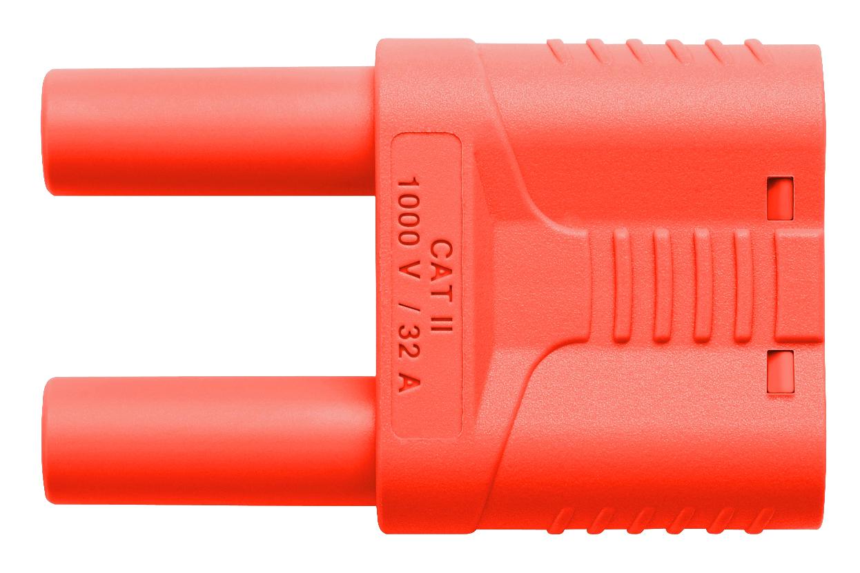 SKURZ 6100 / 19-4 IG 2MB NI / RT CONN, BANANA, PLUG, 32A, RED SCHUTZINGER