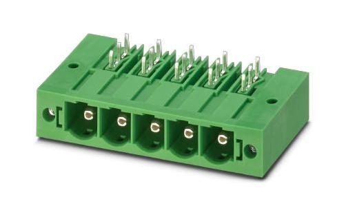 PC 6-16/ 5-G1FU-10,16 BK TERMINAL BLOCK, HEADER, R/A, 5WAY, TH PHOENIX CONTACT