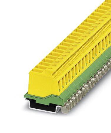 PCVK 4-7,62-PE DIN RAIL TB, PLUG-IN, 1WAY, 12AWG PHOENIX CONTACT