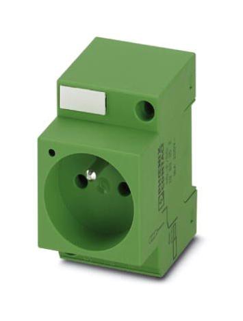 SD-F/SC MAINS SOCKET, 2P+E, 16A, 250V, DIN RAIL PHOENIX CONTACT