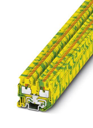 MPT 1,5/S-PE DINRAIL TERMINAL, 2WAY, 14AWG, GRN/YEL PHOENIX CONTACT
