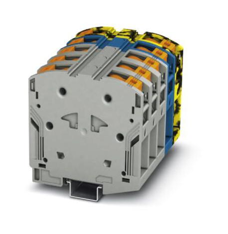 PTPOWER 50-3L/N/FE DINRAIL TERMINAL BLOCK, 10WAY, 00AWG PHOENIX CONTACT