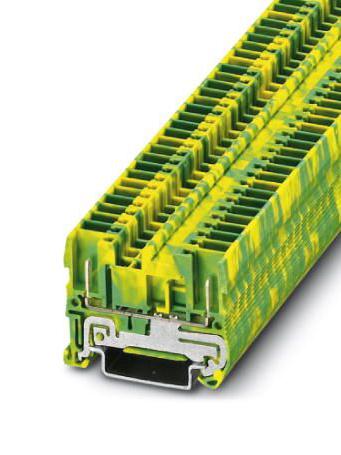 ST 2,5/2P-PE DINRAIL TERMINAL BLOCK, 2WAY, 12AWG PHOENIX CONTACT
