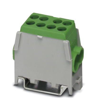 UDB 2X25/16 GN DIN RAIL TB, TRUNK LINE, 4WAY, 2AWG PHOENIX CONTACT