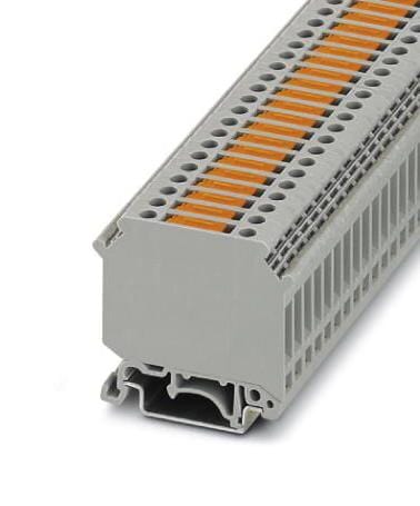 UK 5-MTK-P/P MIT SPERRE DINRAIL TERMINAL BLOCK, 2WAY, 10AWG, GRY PHOENIX CONTACT