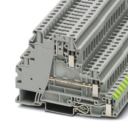 UT 4-PE/L/TG DIN RAIL TB, GROUND, 5WAY, 10AWG PHOENIX CONTACT