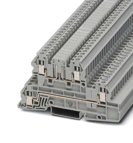 UTI 2,5-L/LB DIN RAIL TERMINAL BLOCK, 4WAY, 12AWG PHOENIX CONTACT