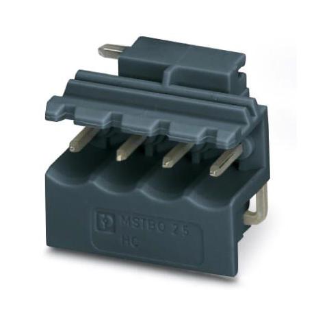 MSTBO 2,5/ 4-G1L BUGY TERMINAL BLOCK, HEADER, R/A, 4POS, TH PHOENIX CONTACT