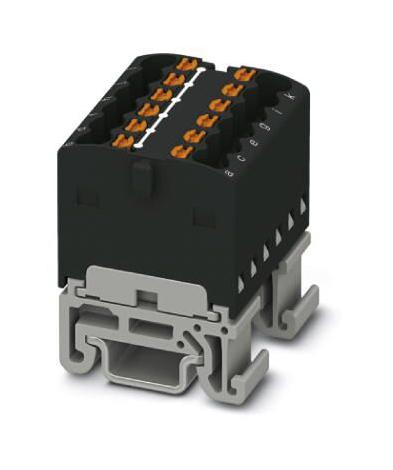 PTFIX 12X1,5-NS15A BK TB, DISTRIBUTION BLOCK, 12P, 14AWG, BLK PHOENIX CONTACT
