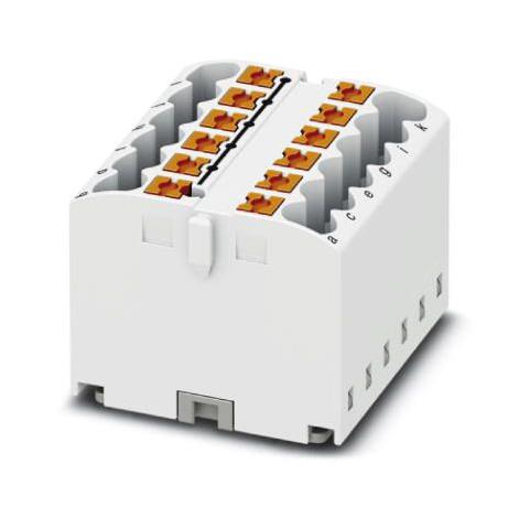 PTFIX 12X2,5-G WH TB, DISTRIBUTION BLOCK, 12P, 12AWG, WHT PHOENIX CONTACT