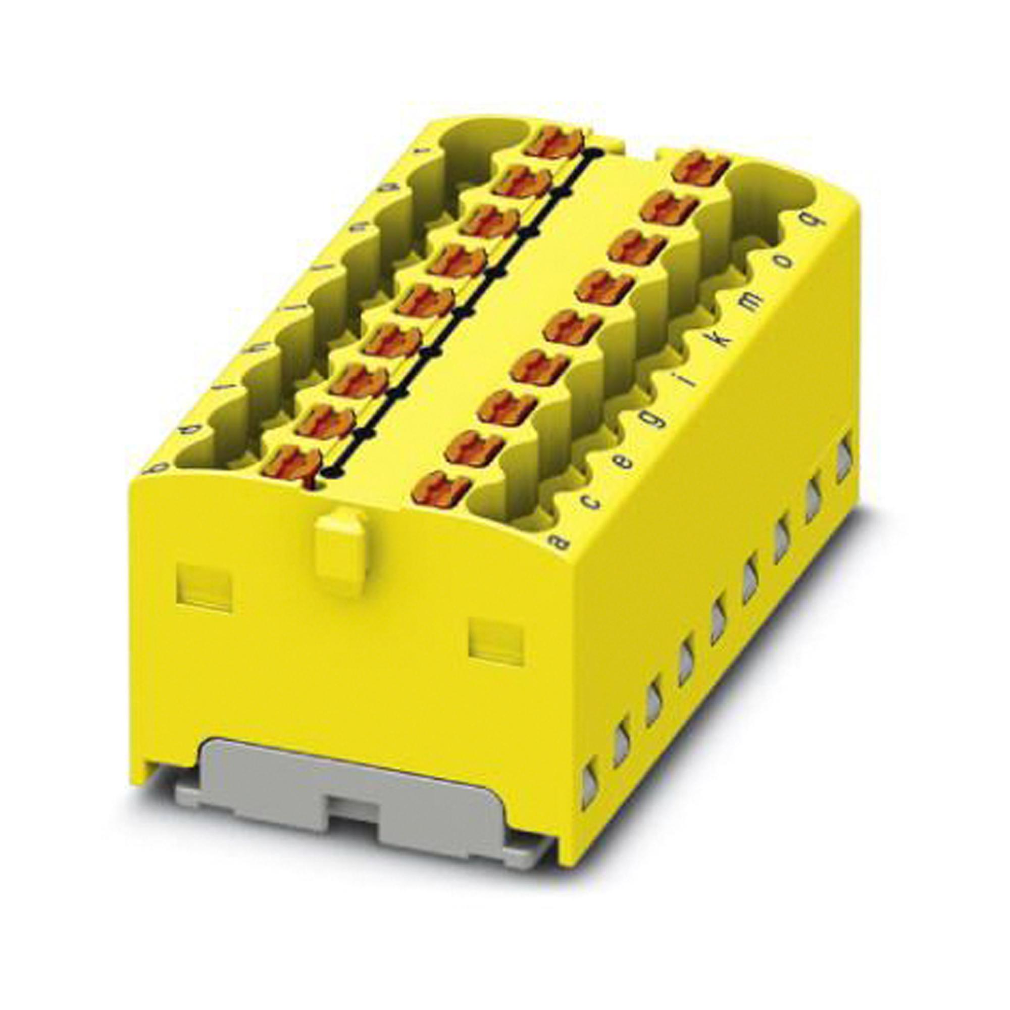 PTFIX 18X1,5 YE TB, DISTRIBUTION BLOCK, 18P, 14AWG, YEL PHOENIX CONTACT