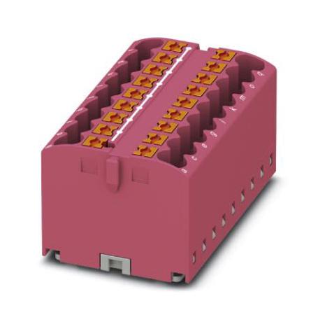 PTFIX 18X2,5 PK TB, DISTRIBUTION BLOCK, 18P, 12AWG, PINK PHOENIX CONTACT