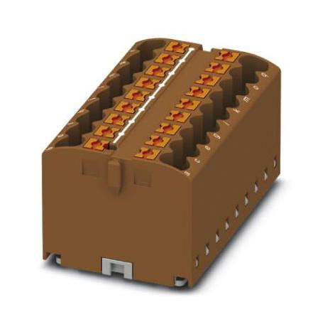 PTFIX 18X2,5-G BN TB, DISTRIBUTION BLOCK, 18P, 12AWG, BRN PHOENIX CONTACT