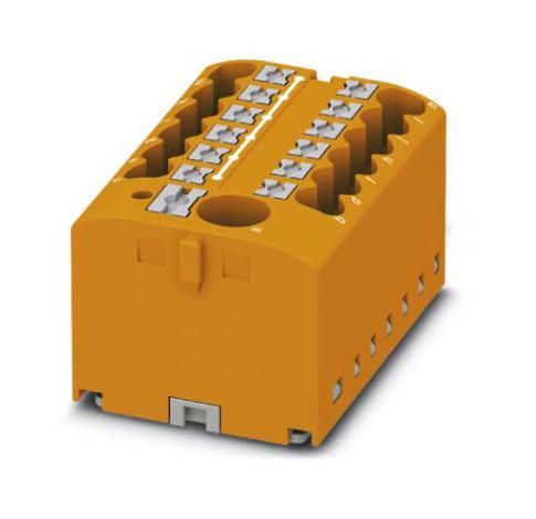PTFIX 6/12X2,5-G OG TB, POWER DISTRIBUTION, 13P, 12AWG, ORG PHOENIX CONTACT