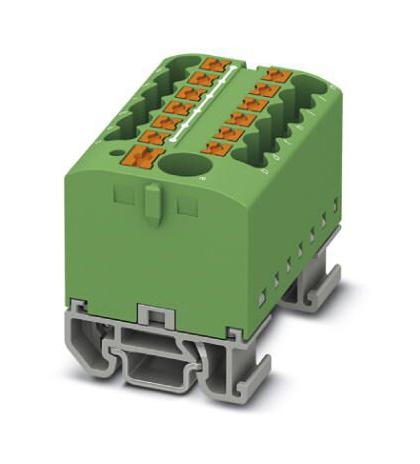 PTFIX 6/12X2,5-NS15A GN TB, POWER DISTRIBUTION, 13P, 12AWG, GRN PHOENIX CONTACT