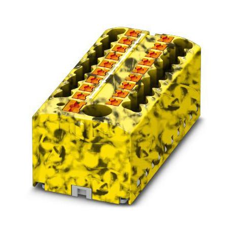 PTFIX 6/18X2,5-FE TB, POWER DISTRIBUTION, 19P, 12AWG, B/Y PHOENIX CONTACT