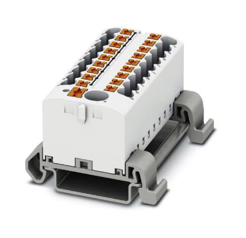 PTFIX 6/18X2,5-NS35A WH TB, POWER DISTRIBUTION, 19P, 12AWG, WHT PHOENIX CONTACT