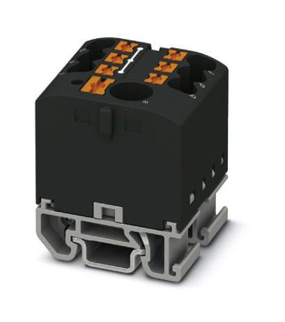 PTFIX 6/6X2,5-NS15A BK TB, POWER DISTRIBUTION, 7P, 12AWG, BLK PHOENIX CONTACT